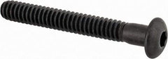 Made in USA - #10-24 UNC Hex Socket Drive, Button Screw - Alloy Steel, Black Oxide Finish, Fully Threaded, 1-1/2" Length Under Head - Americas Industrial Supply