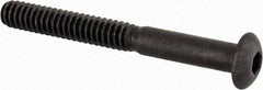 Made in USA - #10-24 UNC Hex Socket Drive, Button Screw - Alloy Steel, Black Oxide Finish, Fully Threaded, 1-3/4" Length Under Head - Americas Industrial Supply