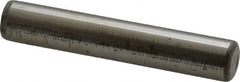 Made in USA - 7/16" Diam x 2-1/2" Pin Length Grade 8 Alloy Steel Standard Dowel Pin - Bright Finish, C 47-58 & C 60 (Surface) Hardness, 22,550 Lb (Single Shear), 45,100 Lb (Double Shear) Breaking Strength, 1 Beveled & 1 Rounded End - Americas Industrial Supply
