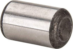 Made in USA - 5/8" Diam x 1" Pin Length Grade 8 Alloy Steel Standard Dowel Pin - Bright Finish, C 47-58 & C 60 (Surface) Hardness, 46,000 Lb (Single Shear), 92,000 Lb (Double Shear) Breaking Strength, 1 Beveled & 1 Rounded End - Americas Industrial Supply