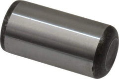 Made in USA - 5/8" Diam x 1-1/4" Pin Length Grade 8 Alloy Steel Standard Dowel Pin - Bright Finish, C 47-58 & C 60 (Surface) Hardness, 46,000 Lb (Single Shear), 92,000 Lb (Double Shear) Breaking Strength, 1 Beveled & 1 Rounded End - Americas Industrial Supply
