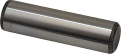 Made in USA - 5/8" Diam x 2-1/4" Pin Length Grade 8 Alloy Steel Standard Dowel Pin - Bright Finish, C 47-58 & C 60 (Surface) Hardness, 46,000 Lb (Single Shear), 92,000 Lb (Double Shear) Breaking Strength, 1 Beveled & 1 Rounded End - Americas Industrial Supply