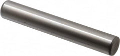 Made in USA - 5/8" Diam x 4" Pin Length Grade 8 Alloy Steel Standard Dowel Pin - Bright Finish, C 47-58 & C 60 (Surface) Hardness, 46,000 Lb (Single Shear), 92,000 Lb (Double Shear) Breaking Strength, 1 Beveled & 1 Rounded End - Americas Industrial Supply
