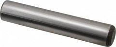 Made in USA - 3/4" Diam x 4" Pin Length Grade 8 Alloy Steel Standard Dowel Pin - Bright Finish, C 47-58 & C 60 (Surface) Hardness, 132,400 Lb (Double Shear), 66,200 Lb (Single Shear) Breaking Strength, 1 Beveled & 1 Rounded End - Americas Industrial Supply