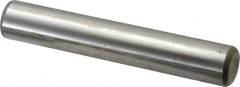 Made in USA - 3/4" Diam x 4-1/2" Pin Length Grade 8 Alloy Steel Standard Dowel Pin - Bright Finish, C 47-58 & C 60 (Surface) Hardness, 132,400 Lb (Double Shear), 66,200 Lb (Single Shear) Breaking Strength, 1 Beveled & 1 Rounded End - Americas Industrial Supply