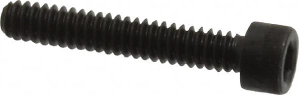 Made in USA - #10-24 UNC Hex Socket Drive, Socket Cap Screw - Alloy Steel, Black Oxide Finish, Partially Threaded, 1-1/8" Length Under Head - Americas Industrial Supply