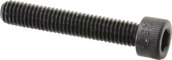 Made in USA - #10-32 UNF Hex Socket Drive, Socket Cap Screw - Alloy Steel, Black Oxide Finish, Partially Threaded, 1-1/8" Length Under Head - Americas Industrial Supply