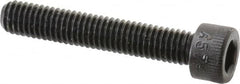 Made in USA - #10-32 UNF Hex Socket Drive, Socket Cap Screw - Alloy Steel, Black Oxide Finish, Partially Threaded, 1-1/8" Length Under Head - Americas Industrial Supply