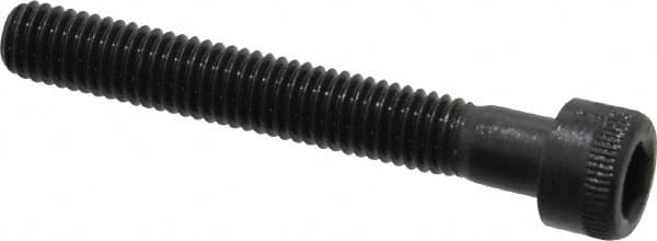 Made in USA - #10-32 UNF Hex Socket Drive, Socket Cap Screw - Alloy Steel, Black Oxide Finish, Partially Threaded, 1-3/8" Length Under Head - Americas Industrial Supply