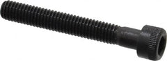 Made in USA - #10-32 UNF Hex Socket Drive, Socket Cap Screw - Alloy Steel, Black Oxide Finish, Partially Threaded, 1-3/8" Length Under Head - Americas Industrial Supply
