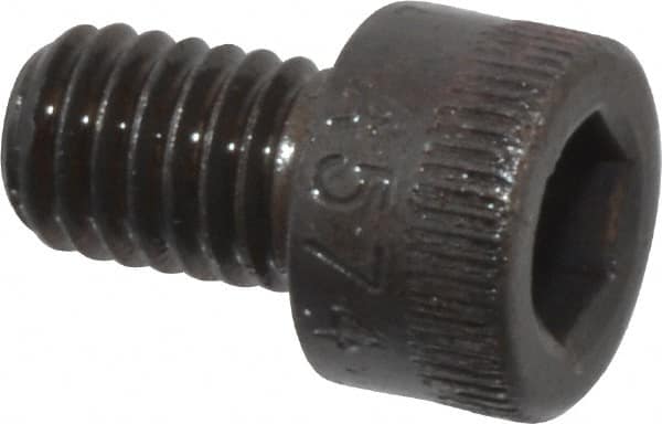 Made in USA - #10-32 UNF Hex Socket Drive, Socket Cap Screw - Alloy Steel, Black Oxide Finish, Fully Threaded, 5/16" Length Under Head - Americas Industrial Supply