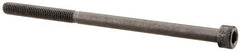 Made in USA - #10-32 UNF Hex Socket Drive, Socket Cap Screw - Alloy Steel, Black Oxide Finish, Partially Threaded, 3-1/2" Length Under Head - Americas Industrial Supply