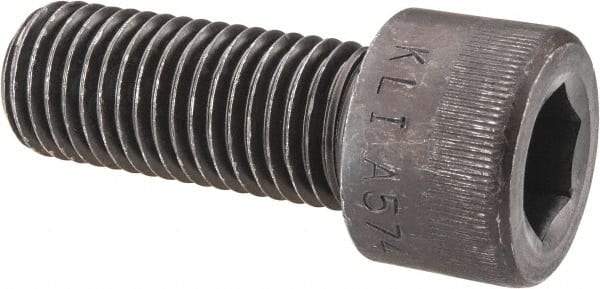 Made in USA - 1-8 UNC Hex Socket Drive, Socket Cap Screw - Alloy Steel, Black Oxide Finish, Fully Threaded, 2-1/2" Length Under Head - Americas Industrial Supply