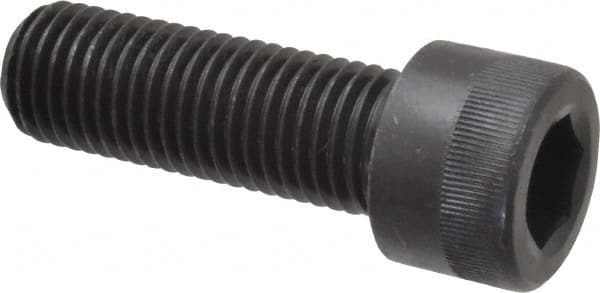 Made in USA - 1-8 UNC Hex Socket Drive, Socket Cap Screw - Alloy Steel, Black Oxide Finish, Fully Threaded, 3" Length Under Head - Americas Industrial Supply