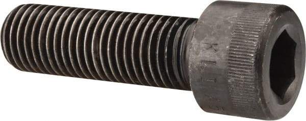 Made in USA - 1-8 UNC Hex Socket Drive, Socket Cap Screw - Alloy Steel, Black Oxide Finish, Fully Threaded, 3-1/4" Length Under Head - Americas Industrial Supply