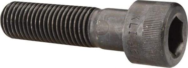 Made in USA - 1-8 UNC Hex Socket Drive, Socket Cap Screw - Alloy Steel, Black Oxide Finish, Partially Threaded, 3-3/4" Length Under Head - Americas Industrial Supply