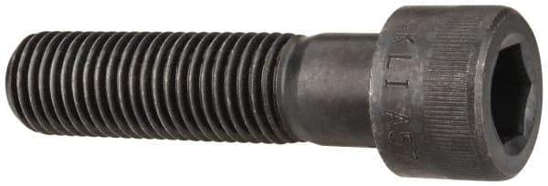 Made in USA - 1-8 UNC Hex Socket Drive, Socket Cap Screw - Alloy Steel, Black Oxide Finish, Partially Threaded, 4" Length Under Head - Americas Industrial Supply
