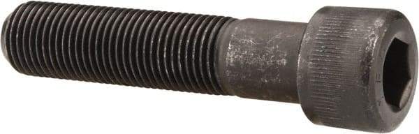 Made in USA - 1-8 UNC Hex Socket Drive, Socket Cap Screw - Alloy Steel, Black Oxide Finish, Partially Threaded, 4-1/4" Length Under Head - Americas Industrial Supply
