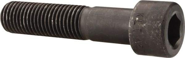 Made in USA - 1-8 UNC Hex Socket Drive, Socket Cap Screw - Alloy Steel, Black Oxide Finish, Partially Threaded, 4-1/2" Length Under Head - Americas Industrial Supply