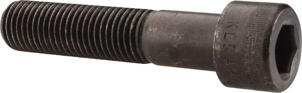 Made in USA - 1-8 UNC Hex Socket Drive, Socket Cap Screw - Alloy Steel, Black Oxide Finish, Partially Threaded, 4-3/4" Length Under Head - Americas Industrial Supply