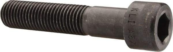 Made in USA - 1-8 UNC Hex Socket Drive, Socket Cap Screw - Alloy Steel, Black Oxide Finish, Partially Threaded, 5" Length Under Head - Americas Industrial Supply