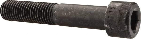 Made in USA - 1-8 UNC Hex Socket Drive, Socket Cap Screw - Alloy Steel, Black Oxide Finish, Partially Threaded, 5-1/2" Length Under Head - Americas Industrial Supply