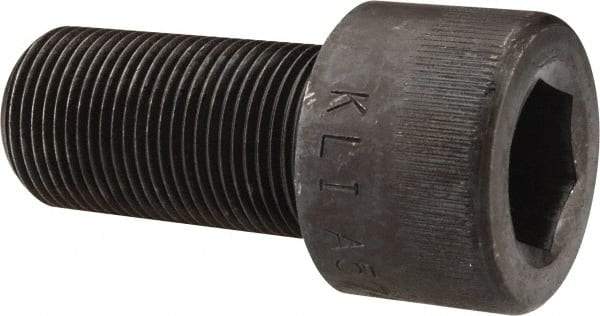 Made in USA - 1-14 UNF Hex Socket Drive, Socket Cap Screw - Alloy Steel, Black Oxide Finish, Fully Threaded, 2" Length Under Head - Americas Industrial Supply