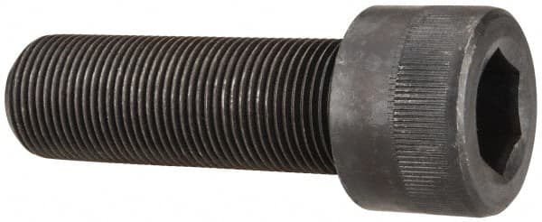 Made in USA - 1-14 UNF Hex Socket Drive, Socket Cap Screw - Alloy Steel, Black Oxide Finish, Fully Threaded, 3" Length Under Head - Americas Industrial Supply