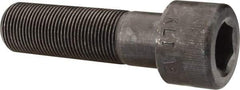 Made in USA - 1-14 UNF Hex Socket Drive, Socket Cap Screw - Alloy Steel, Black Oxide Finish, Partially Threaded, 3-1/2" Length Under Head - Americas Industrial Supply