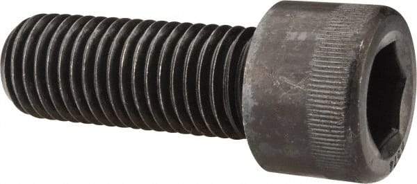 Made in USA - 1-1/8 - 7 UNC Hex Socket Drive, Socket Cap Screw - Alloy Steel, Black Oxide Finish, Fully Threaded, 3" Length Under Head - Americas Industrial Supply