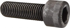 Made in USA - 1-1/8 - 7 UNC Hex Socket Drive, Socket Cap Screw - Alloy Steel, Black Oxide Finish, Fully Threaded, 3-1/2" Length Under Head - Americas Industrial Supply