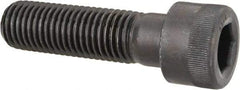 Made in USA - 1-1/8 - 7 UNC Hex Socket Drive, Socket Cap Screw - Alloy Steel, Black Oxide Finish, Partially Threaded, 4" Length Under Head - Americas Industrial Supply