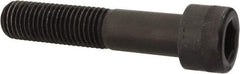 Made in USA - 1-1/8 - 7 UNC Hex Socket Drive, Socket Cap Screw - Alloy Steel, Black Oxide Finish, Partially Threaded, 5-1/2" Length Under Head - Americas Industrial Supply