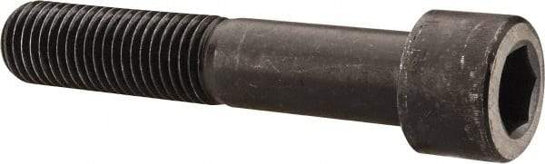 Made in USA - 1-1/8 - 7 UNC Hex Socket Drive, Socket Cap Screw - Alloy Steel, Black Oxide Finish, Partially Threaded, 6" Length Under Head - Americas Industrial Supply