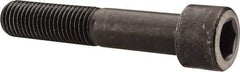Made in USA - 1-1/8 - 7 UNC Hex Socket Drive, Socket Cap Screw - Alloy Steel, Black Oxide Finish, Partially Threaded, 6" Length Under Head - Americas Industrial Supply