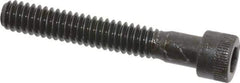 Made in USA - 1/4-20 UNC Hex Socket Drive, Socket Cap Screw - Alloy Steel, Black Oxide Finish, Partially Threaded, 1-5/8" Length Under Head - Americas Industrial Supply