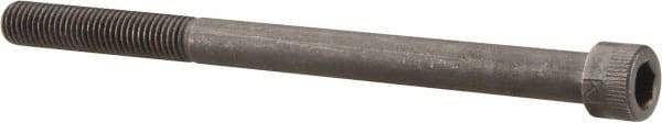 Made in USA - 1/4-28 UNF Hex Socket Drive, Socket Cap Screw - Alloy Steel, Black Oxide Finish, Partially Threaded, 3-1/2" Length Under Head - Americas Industrial Supply