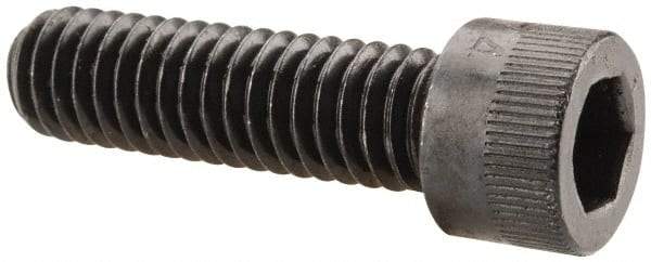 Made in USA - 5/16-18 UNC Hex Socket Drive, Socket Cap Screw - Alloy Steel, Black Oxide Finish, Fully Threaded, 1-1/8" Length Under Head - Americas Industrial Supply