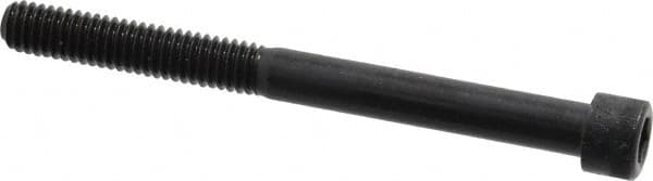 Made in USA - 5/16-18 UNC Hex Socket Drive, Socket Cap Screw - Alloy Steel, Black Oxide Finish, Partially Threaded, 3-1/2" Length Under Head - Americas Industrial Supply