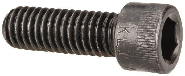 Made in USA - 3/8-16 UNC Hex Socket Drive, Socket Cap Screw - Alloy Steel, Black Oxide Finish, Fully Threaded, 1-1/8" Length Under Head - Americas Industrial Supply