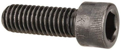 Made in USA - 3/8-16 UNC Hex Socket Drive, Socket Cap Screw - Alloy Steel, Black Oxide Finish, Fully Threaded, 1-1/8" Length Under Head - Americas Industrial Supply