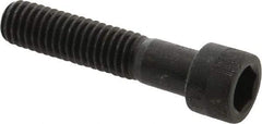 Made in USA - 7/16-14 UNC Hex Socket Drive, Socket Cap Screw - Alloy Steel, Black Oxide Finish, Partially Threaded, 2" Length Under Head - Americas Industrial Supply