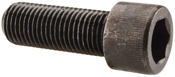 Made in USA - 7/16-20 UNF Hex Socket Drive, Socket Cap Screw - Alloy Steel, Black Oxide Finish, Fully Threaded, 1-1/4" Length Under Head - Americas Industrial Supply
