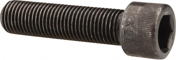 Made in USA - 7/16-20 UNF Hex Socket Drive, Socket Cap Screw - Alloy Steel, Black Oxide Finish, Fully Threaded, 1-3/4" Length Under Head - Americas Industrial Supply