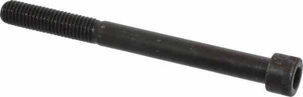 Made in USA - 1/2-13 UNC Hex Socket Drive, Socket Cap Screw - Alloy Steel, Black Oxide Finish, Partially Threaded, 5-1/2" Length Under Head - Americas Industrial Supply