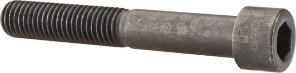 Made in USA - 5/8-11 UNC Hex Socket Drive, Socket Cap Screw - Alloy Steel, Black Oxide Finish, Partially Threaded, 4-1/4" Length Under Head - Americas Industrial Supply