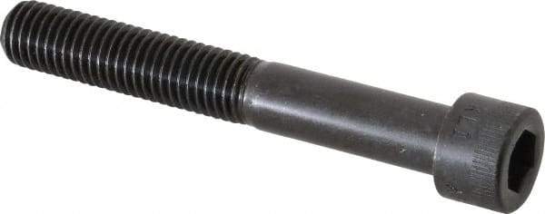 Made in USA - 5/8-11 UNC Hex Socket Drive, Socket Cap Screw - Alloy Steel, Black Oxide Finish, Partially Threaded, 4-1/2" Length Under Head - Americas Industrial Supply