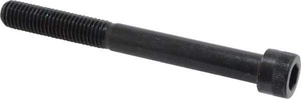 Made in USA - 5/8-11 UNC Hex Socket Drive, Socket Cap Screw - Alloy Steel, Black Oxide Finish, Partially Threaded, 6" Length Under Head - Americas Industrial Supply