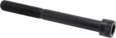 Made in USA - 5/8-11 UNC Hex Socket Drive, Socket Cap Screw - Alloy Steel, Black Oxide Finish, Partially Threaded, 6" Length Under Head - Americas Industrial Supply