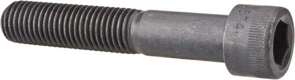 Made in USA - 3/4-10 UNC Hex Socket Drive, Socket Cap Screw - Alloy Steel, Black Oxide Finish, Partially Threaded, 4-1/4" Length Under Head - Americas Industrial Supply